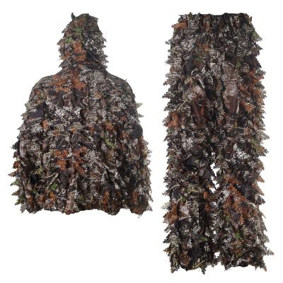 China Wholesale custom made breathable men traje leaf camouflage clothing ghillie suit for hunting for sale