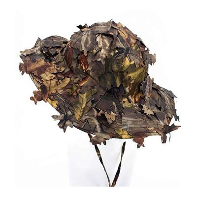 China Lightweight Camouflage Leaf 3D Custom Waterproof Bucket Hats Military Jungle Hat for sale