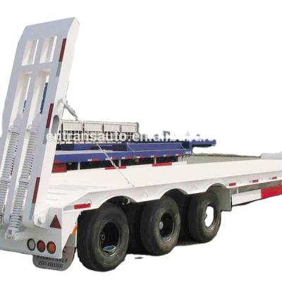 China Truck trailer 2 axles 3 axles gooseneck lowbed loader semi truck trailer for sale