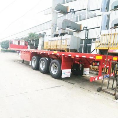 China Used Truck Trailer 40ft Flatbed Trailer New Low Bed Semi Trailer for sale