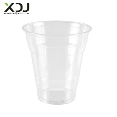 China Taiwan Factory Supply 14oz 98mm Recyclable PET Clear Cup With Lid Disposable PET Plastic Cup for sale