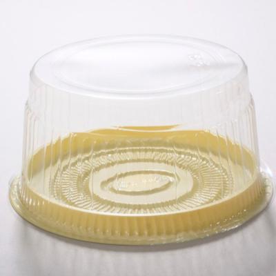 China Recycled Materials Taiwan Round Plastic Cake Container With Clear Lid for sale