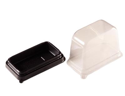 China Recycled Materials Taiwan Slice Cake Single Cake Container Plastic Container With Clear Lid for sale