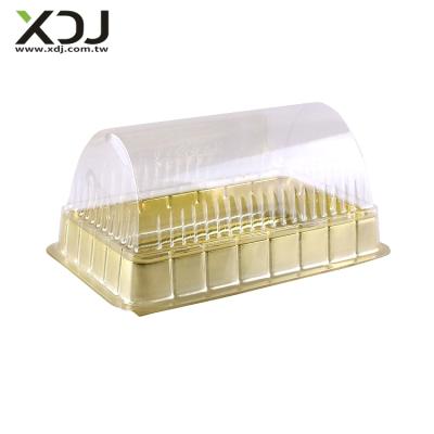 China High Quality Recycled Materials Taiwan Food Cake Box Transparent Log Container for sale