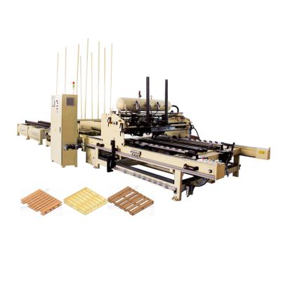 China Factory Machinery Wooden Pallet Wood Working Production Line Stringer Type Pallet Nailing Machine Automatic for sale