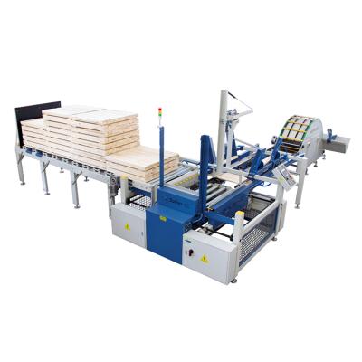 China SF8010 Factory Heavy Duty 800-1200mm Package Width Automatic Pallet Stacker Wood Stacking Machine for sale