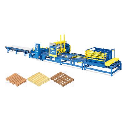 China Factory Wood Working Machinery Save Block Pallet Labor Cost Nailing Machine Production Line for sale