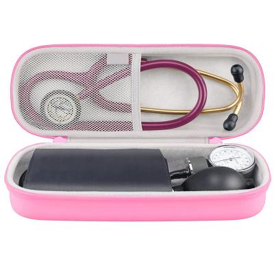 China EVA Storage PU Household Stethoscope Waterproof Shockproof Dustproof Bag For Sphygmomanometer Stethoscope With Portable Travel Stethoscope Medical Case for sale