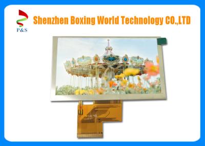 China 400 Brightness 5.0 inch TFT LCD Touch Screen 800 × 480 Pixels Super Wide Viewing Angle， RGB 40 pin, 500:1 contrast for sale