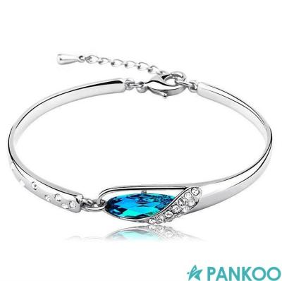 China No Fade No Fade Wholesale Fashion 925 Sterling Silver Blue Crystal Bracelet for sale