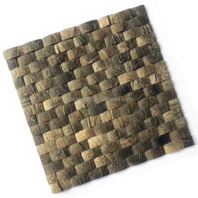 China Modern Natural Material Mosaic Villa Decor Coconut Shell Mosaic for sale