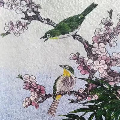 China Parquet Customized Modern Flowers And Birds Pattern Art Decoration Glass Mosaic Pattern Wall Tiles Mosaic Design Wall Mural for sale