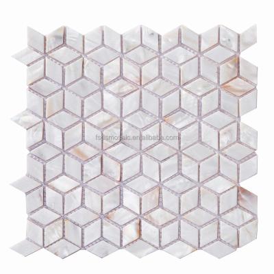 China Modern Nature Color Shell Mosaic Tile Mother Of Pearl Mosaic Interior 3d Wall Tile Mosaic for sale