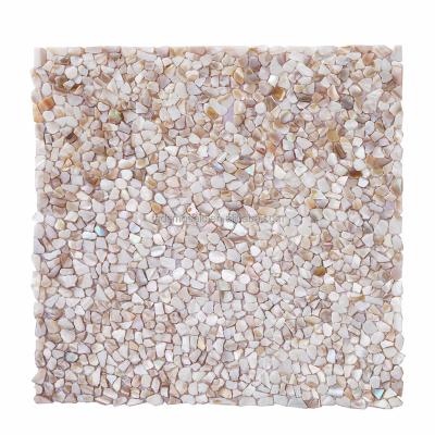 China Modern Decorative Backsplash Kitchen Tiles Pebble Nature Color Shell Stone Mosaic for sale