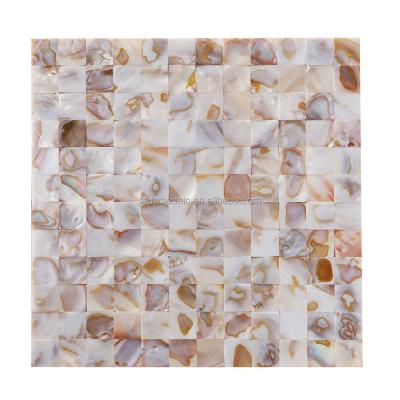 China Hotel Modern Background Natural Shell Mosaic Mother Of Pearl Mosaic Tile Supplier For Bathroom for sale