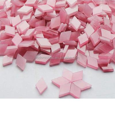 China Small Square Stained Clear Mosaic Tiles Modern Loose Handmade Mirror Craft Pieces Kit Kids Glass Diy Making Meillefiori for sale