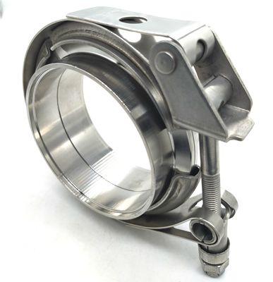 China 304 Stainless Steel Exhaust Pipe Quick Release V-Band Clamp Kit Male Female Exhaust Clamp for sale