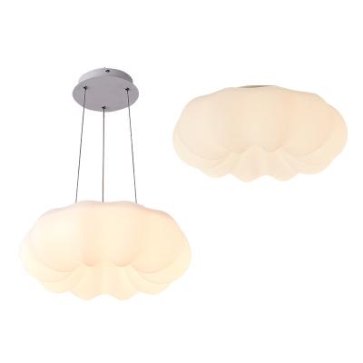 China Wind Bedroom Cloud Chandelier Simple Aisle Mounted Circular Cloud Hanging Light Restaurant LED Living Room Ceiling Lamp for sale