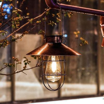 China Small Garden LampLEDRetro Night Lamp Solar Hanging Outdoor Garden Balcony Villa Camping Landscape Waterproof Chandelier for sale