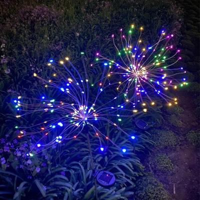 China Solar Plug-in Outdoor Waterproof Copper Wiring Decoration LED Balcony Yard Layout Lamp Garden Fireworks Flashing Light for sale