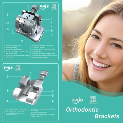 China Dental Ceramic Orthodontic Brackets Roth / MBT Ortho Brackets for sale