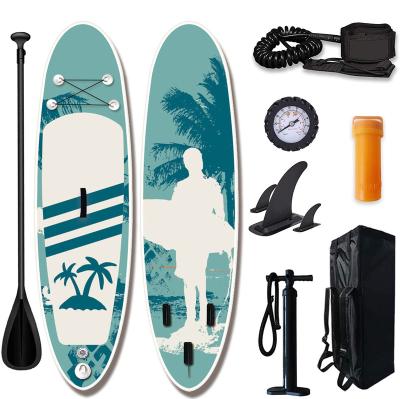 China Stable PVC+ EVA Paddle Board Wholesale Inflatable Stand Up Surfboard Stable Surfboard Point+isup With All Accessaries for sale