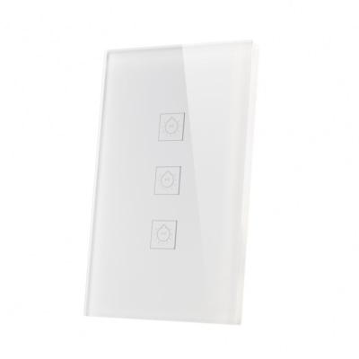 China Tempered Glass Panel Smart Home Hotel 1 Band Tuya Phone Wifi Control Zigbee Wireless Light Wall Switch for sale