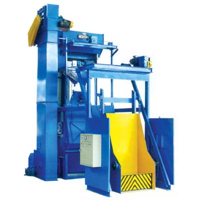 China Outdoor H Beam Crawler Tumble Rubber Belt Wheel Shot Blasting Cleaning Machine for sale