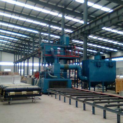 China Descaling Metal Steel Sheet Structure And Exterior Profile Shot Blasting Machine for sale