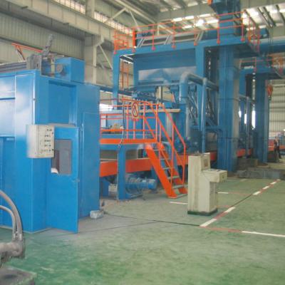 China Metal Scaling Traverse Shot Blasting Machine in Abrator Leaf Spring Work Hardened Shot Blasting Machine for sale