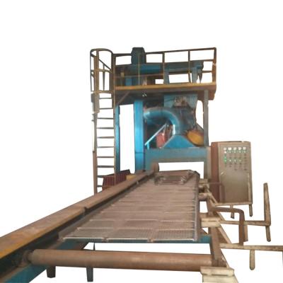 China Descaling metal steel plate profile pipe fish steel derusting and derusting shot blasting machine for sale