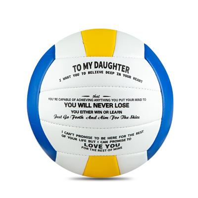 China Durable Hot Sellers PU Leather Soft Outdoor Volleyballs Custom Logo Volleyball Official Weight Size 5# Color Volleyball for sale