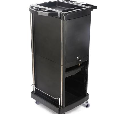 China Wholesale Barber Trolley Trolley Barber Salon Cart Black Rolling Beauty Salon Hair Salon Carts new for sale