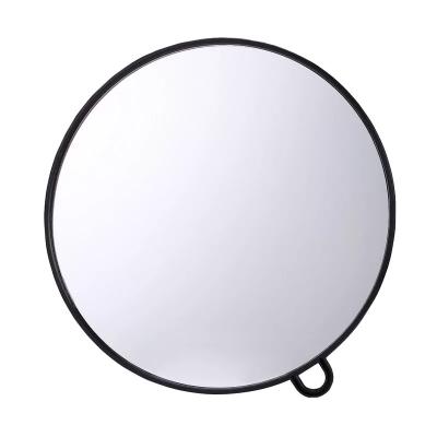 China Barber Salon Hand Held Hairdressing Lighted Mirror Around Makeup Plastic Framed Mirror for sale