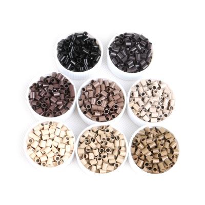 China High Quality Easy Silicone Links Bead Small Round Shape Micro Rings Hair Beads Hair Extensions Beads For Hair Extension for sale