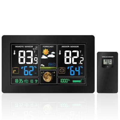 China Wireless Digital Automatic Radio Control Weather Forecast Station PT3378 with SS3378 Hygrometer Thermometer Sensor for sale