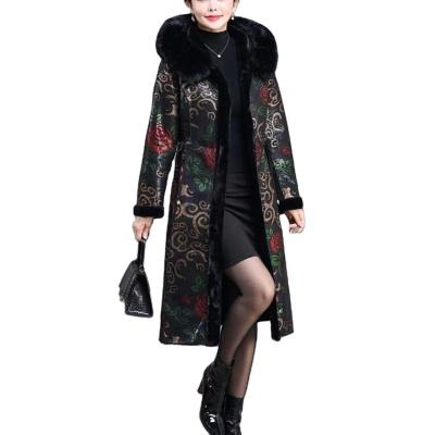 China 2021 QUICK DRY artificial rabbit fur coat women new mink fur mid length thick double-sided coat for sale