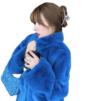 China Anti-wrinkle 2020 autumn and winter new Korean imitation fur plush thick warm loose fur coat for sale