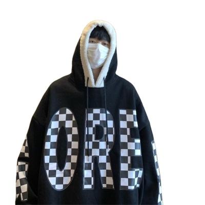 China Autumn And Winter Style Cartoon Ins Style Cartoon Lamb Woolen Loose Sweater Men'S Hooded Lazy Coat for sale