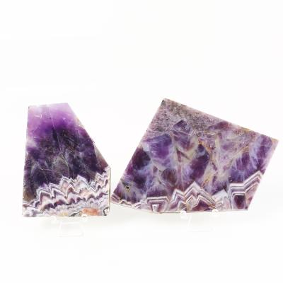 China Europe Wholesale Hot Sale Cut Crystal Raw Stone Natural Dream High Quality Amethyst Slice for sale