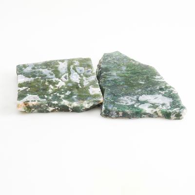 China Wholesale Natural Rough Green Europe Agate Coaster Crystal Slices Crystal Raw Stone For Decor for sale