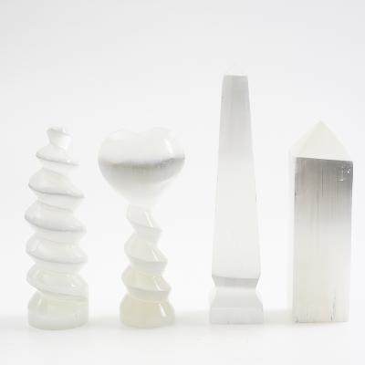 China Wholesale Natural White Selenite Dagger Stones Gypsum Gemstone Crafts Healing Crystals from China for sale