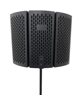 China 3 Door Isolation Shield Recording Stand Big Background Plastic Microphone Sound Stand for sale