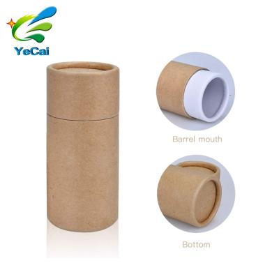 China Recyclable Single Brown Paper Tube Supplier Kraft Paper Food Packaging Tube Dry Box For Tea Leaf for sale