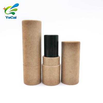 China 4.5g lipstick tube lip balm paper packaging printing carton lift up style cosmetic stock biodegradable paper tube packaging with good quality for sale