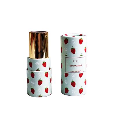 China Recycled Materials Lipstick Tube Lipstick Tube Custom Printed Paper Packaging For Lip Balm for sale