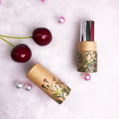 China Eco-friendly Materials Craft Paper Tubes Craft Paper Tube Lip Balm Recycled Packaging for sale