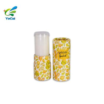 China Biodegradable Cardboard Custom Printed Twist Up Tube Lip Balm Sunscreen Deodorant Stick Biodegradable Container for sale