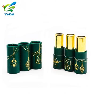 China Recycled Materials Custom Printed Lipstick Tube Paper Packaging For Eco Friendly BalmTube Paper Tube Lip Packaging for sale