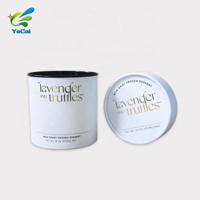 China Custom Biodegradable Black Food Metal Tin Box Cardboard Paper Tube Tube Packaging Cosmetic Recycle White Paper Gift Box Container for sale